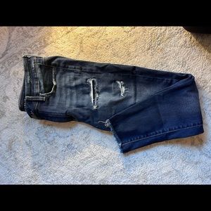 American Eagle next level stretch distressed jeggings.